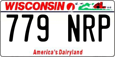 WI license plate 779NRP