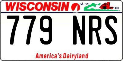 WI license plate 779NRS