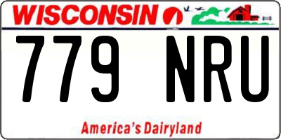 WI license plate 779NRU