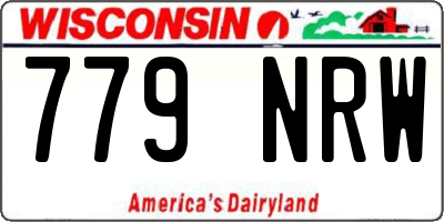 WI license plate 779NRW