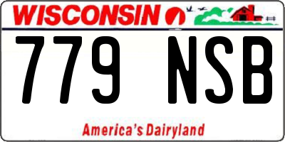 WI license plate 779NSB