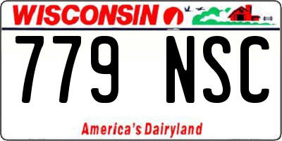 WI license plate 779NSC