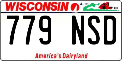 WI license plate 779NSD