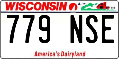 WI license plate 779NSE