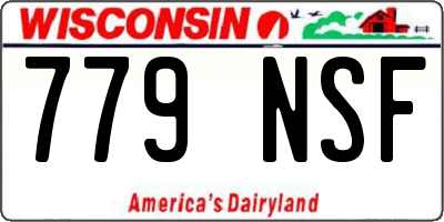 WI license plate 779NSF