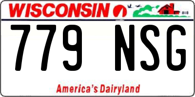 WI license plate 779NSG