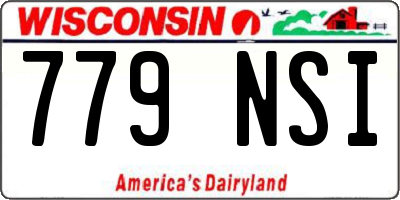 WI license plate 779NSI