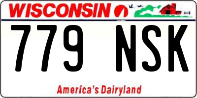 WI license plate 779NSK