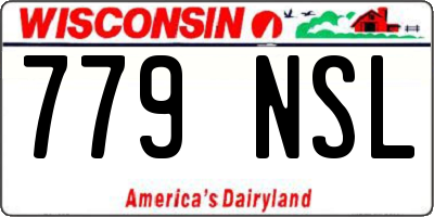 WI license plate 779NSL