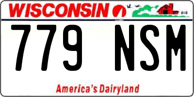 WI license plate 779NSM