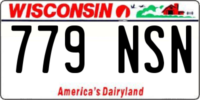 WI license plate 779NSN