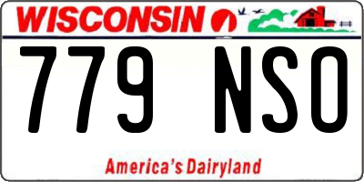 WI license plate 779NSO