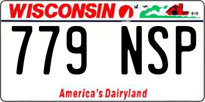 WI license plate 779NSP
