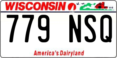WI license plate 779NSQ