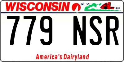 WI license plate 779NSR