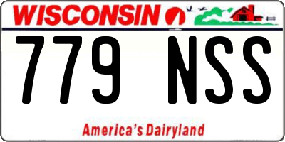 WI license plate 779NSS