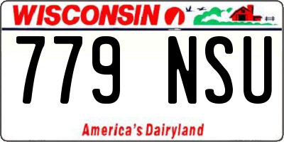 WI license plate 779NSU