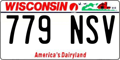 WI license plate 779NSV