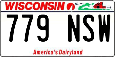 WI license plate 779NSW