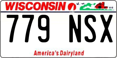 WI license plate 779NSX