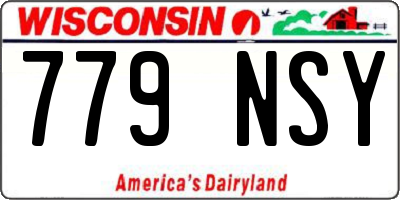 WI license plate 779NSY