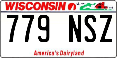WI license plate 779NSZ