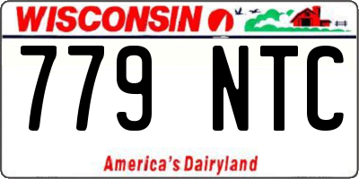 WI license plate 779NTC