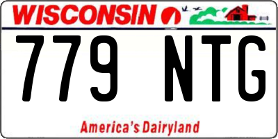 WI license plate 779NTG