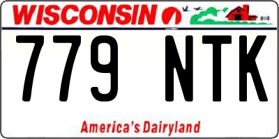 WI license plate 779NTK
