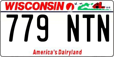 WI license plate 779NTN