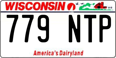 WI license plate 779NTP