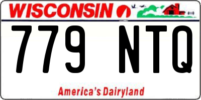 WI license plate 779NTQ