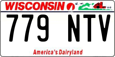 WI license plate 779NTV