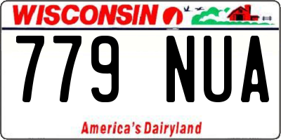 WI license plate 779NUA