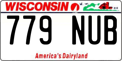 WI license plate 779NUB