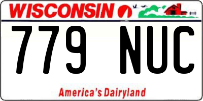 WI license plate 779NUC
