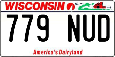 WI license plate 779NUD