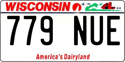 WI license plate 779NUE