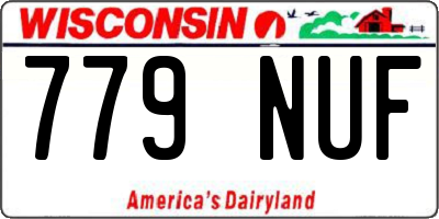 WI license plate 779NUF