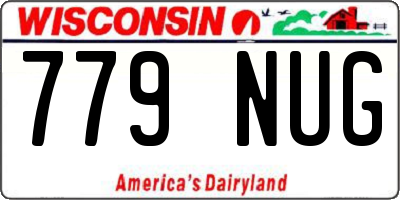 WI license plate 779NUG