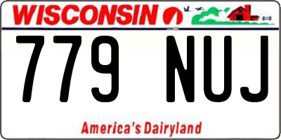 WI license plate 779NUJ