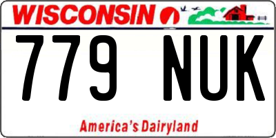 WI license plate 779NUK