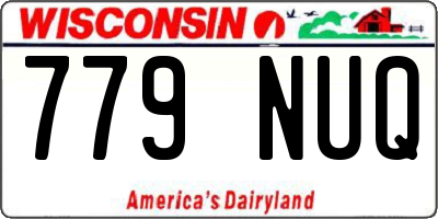 WI license plate 779NUQ