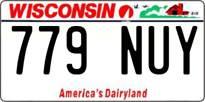WI license plate 779NUY