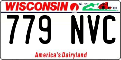 WI license plate 779NVC