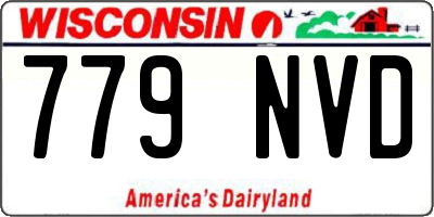 WI license plate 779NVD