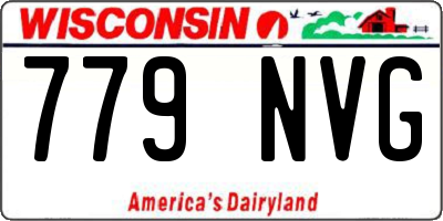 WI license plate 779NVG