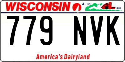 WI license plate 779NVK