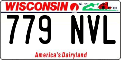 WI license plate 779NVL