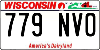 WI license plate 779NVO